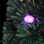 Arbre de Noël pré-éclairé avec support 210 cm fibre optique – Image 6