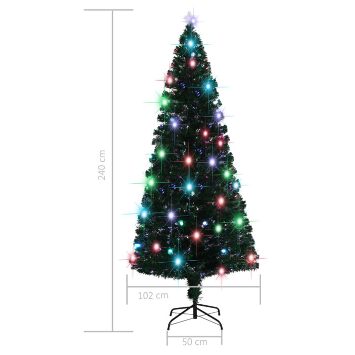 Arbre de Noël pré-éclairé avec support 210 cm fibre optique – Image 8