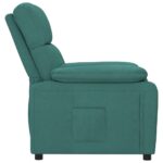 Fauteuil inclinable Vert foncé Tissu – Image 2