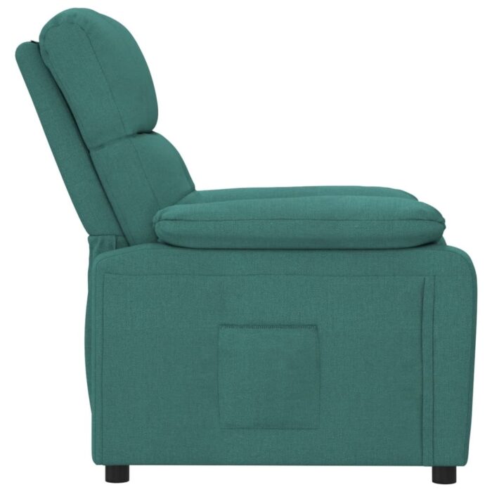 Fauteuil inclinable Vert foncé Tissu – Image 2