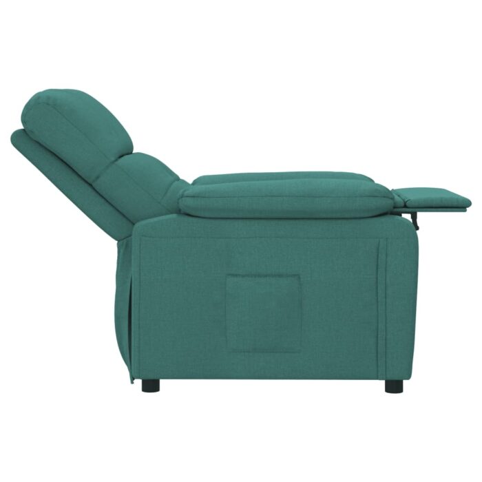 Fauteuil inclinable Vert foncé Tissu – Image 4