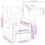 Fauteuil inclinable Vert foncé Tissu – Image 8