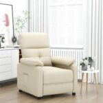 Fauteuil inclinable Crème Tissu