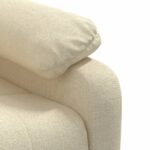 Fauteuil inclinable Crème Tissu – Image 6