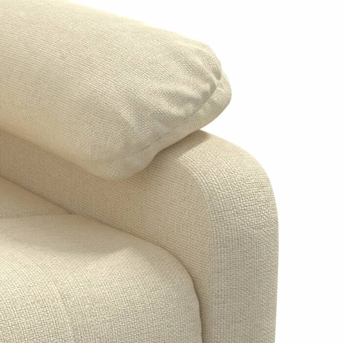 Fauteuil inclinable Crème Tissu – Image 6
