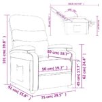 Fauteuil inclinable Cappuccino Similicuir – Image 7