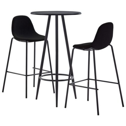Ensemble de bar 3 pcs Tissu Noir