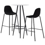 Ensemble de bar 3 pcs Tissu Noir