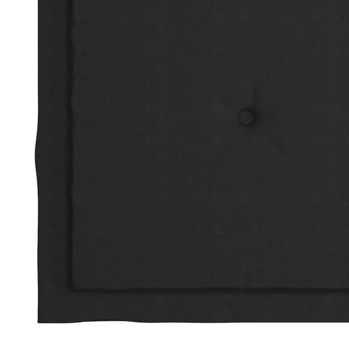 Chaises de jardin lot de 2 et coussins noir Bois de teck massif – Image 9