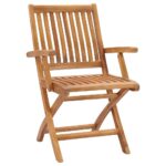 Chaises de jardin lot de 2 et coussins bleu royal Bois de teck – Image 2
