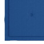 Chaises de jardin lot de 2 et coussins bleu royal Bois de teck – Image 9