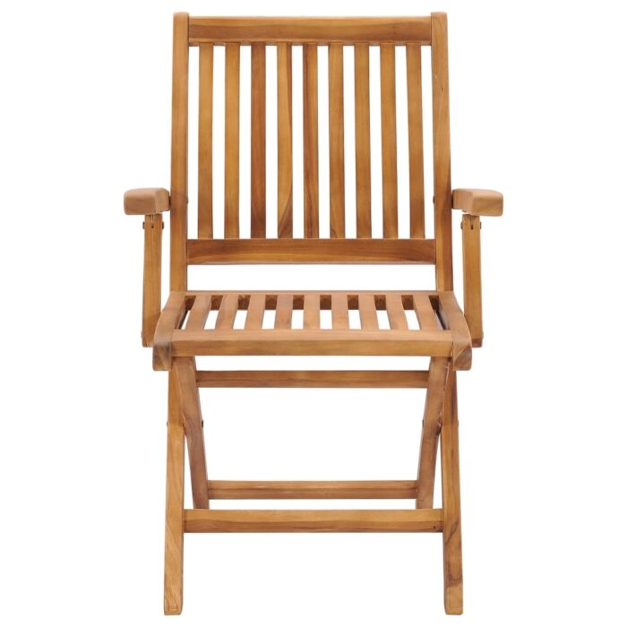 Chaises de jardin lot de 2 avec coussins à carreaux gris Teck – Image 3