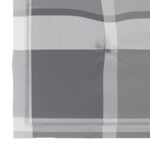 Chaises de jardin lot de 2 avec coussins à carreaux gris Teck – Image 9