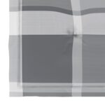Chaises de jardin lot de 2 avec coussins à carreaux gris Teck – Image 9