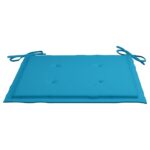 Chaises pliables de jardin avec coussins lot de 4 Teck solide – Image 8