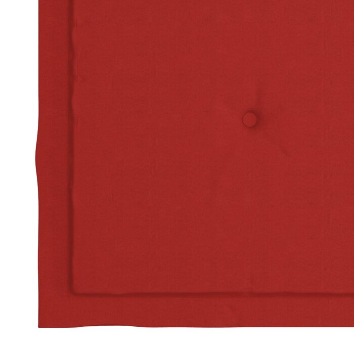 Chaises pliables de jardin avec coussins lot de 4 Teck solide – Image 9