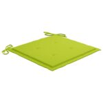 Chaises pliables de jardin avec coussins lot de 6 Bois de teck – Image 5