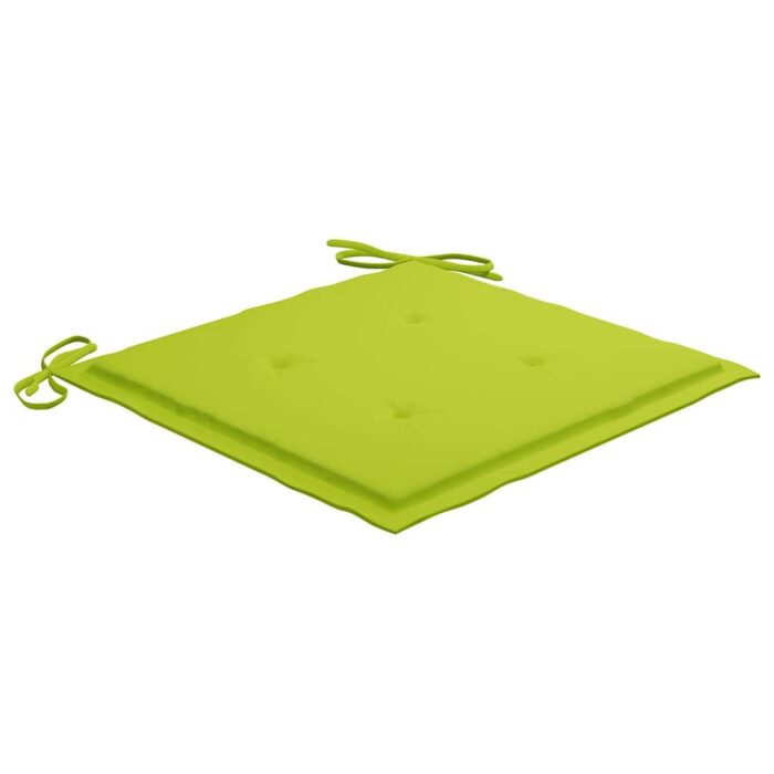 Chaises pliables de jardin avec coussins lot de 6 Bois de teck – Image 5