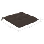 Chaises pliables de jardin avec coussins lot de 6 Bois de teck – Image 11