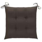Chaises pliables de jardin avec coussins lot de 6 Bois de teck – Image 7