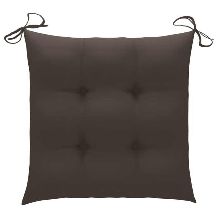 Chaises pliables de jardin avec coussins lot de 6 Bois de teck – Image 7