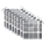 Chaises pliables de jardin avec coussins lot de 8 Teck solide – Image 5