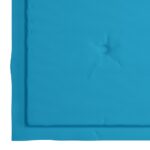 Chaises pliables de jardin avec coussins lot de 4 Teck solide – Image 9