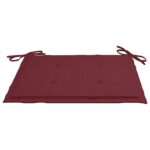Chaises pliables de jardin avec coussins lot de 4 Teck solide – Image 10