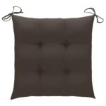 Chaises pliables de jardin avec coussins lot de 6 Bois de teck – Image 9