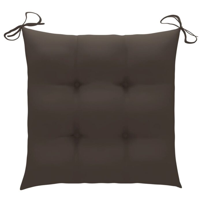 Chaises pliables de jardin avec coussins lot de 6 Bois de teck – Image 9