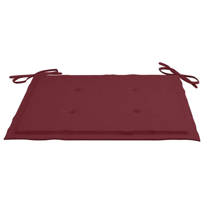 Chaises pliables de jardin avec coussins lot de 8 Teck solide – Image 10