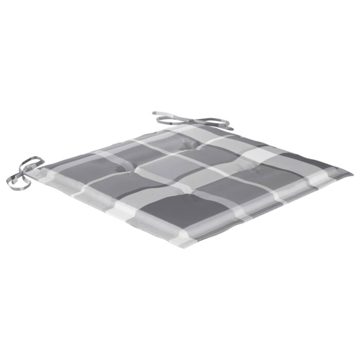 Chaises pliables de jardin avec coussins lot de 8 Teck solide – Image 7
