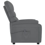 Fauteuil inclinable électrique Gris Similicuir – Image 3