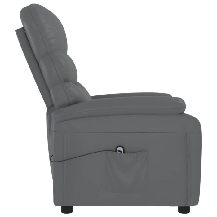 Fauteuil inclinable électrique Gris Similicuir – Image 3