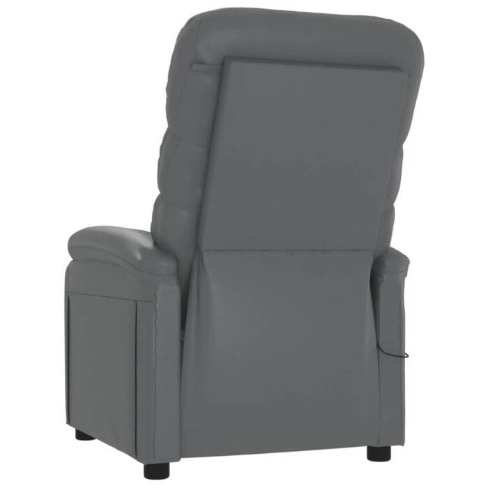 Fauteuil inclinable électrique Gris Similicuir – Image 4