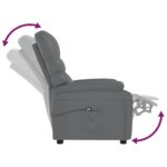 Fauteuil inclinable électrique Gris Similicuir – Image 5