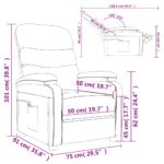 Fauteuil inclinable électrique Cappuccino Similicuir – Image 10