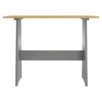 Ensemble à manger REINE 3 pcs marron miel gris bois pin massif – Image 10