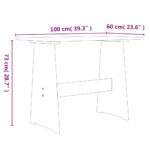 Ensemble à manger REINE 3 pcs marron miel gris bois pin massif – Image 13