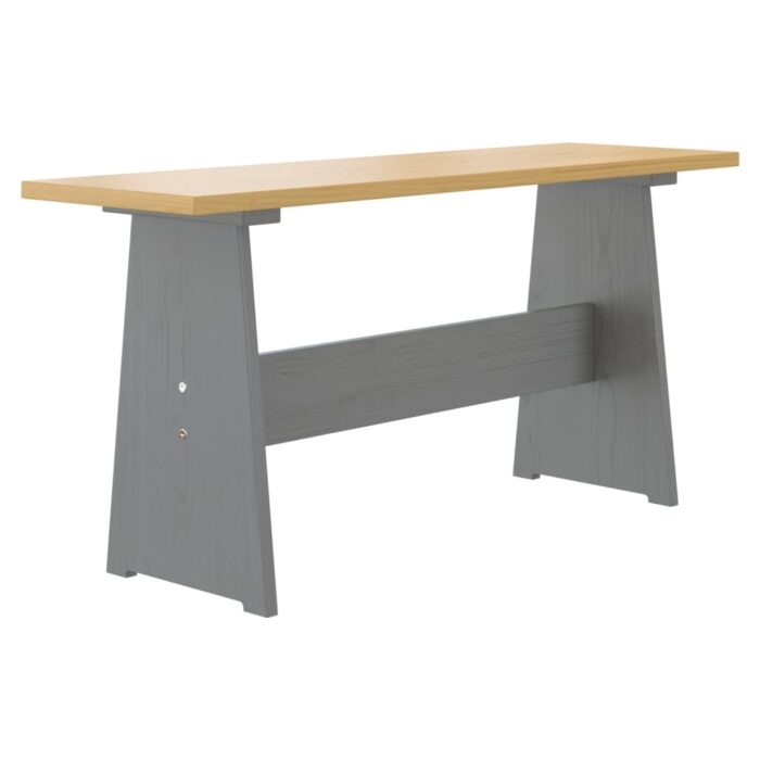 Ensemble à manger REINE 3 pcs marron miel gris bois pin massif – Image 7