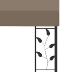 Belvédère mural 6x3x2,5 m Taupe – Image 4