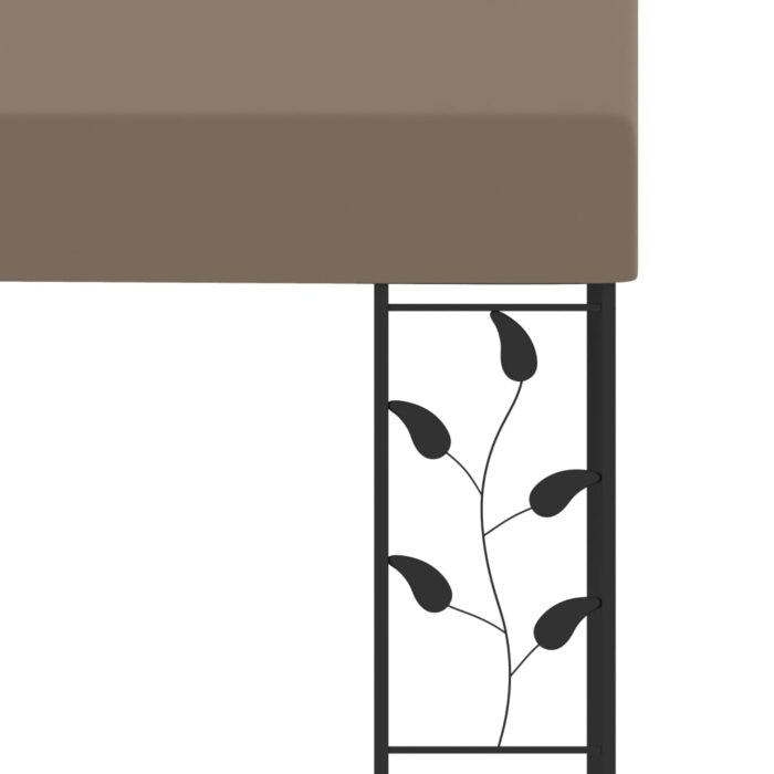 Belvédère mural 6x3x2,5 m Taupe – Image 4