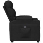 Fauteuil inclinable électrique Noir Tissu – Image 3
