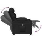 Fauteuil inclinable électrique Noir Tissu – Image 5