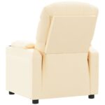 Fauteuil inclinable électrique Crème Tissu – Image 4