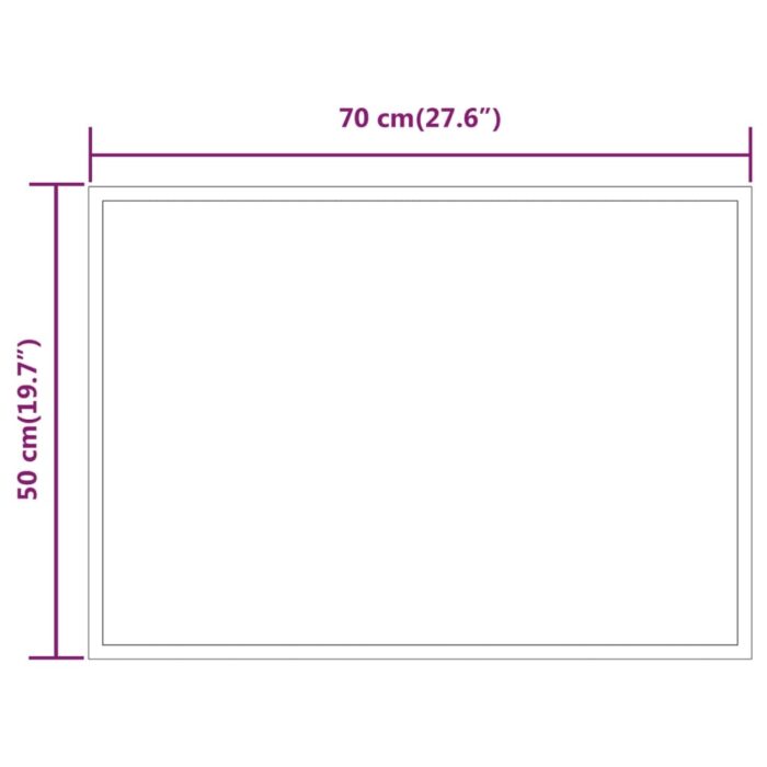 Miroir de salle de bain à LED 50x70 cm – Image 5