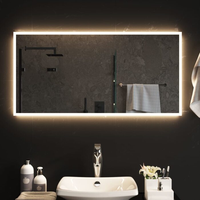 Miroir de salle de bain à LED 50x100 cm – Image 1