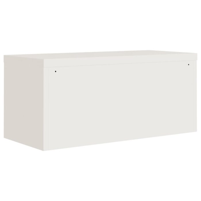 Classeur blanc 90x40x145 cm acier – Image 4