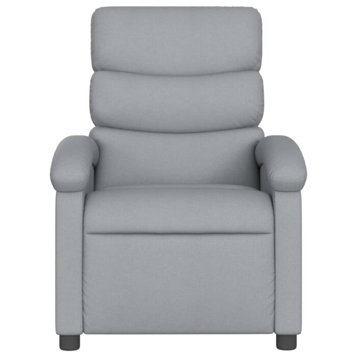 Fauteuil de massage inclinable gris clair tissu – Image 2