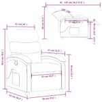 Fauteuil de massage inclinable gris foncé tissu – Image 11